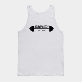 dumbbell with the word strength Tank Top